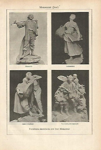 LAMINA ESPASA 27936: Esculturas hechas por Jose Montserrat