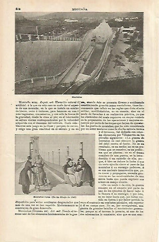 LAMINA ESPASA 27959: Dibujo de montañas rusas de 1840
