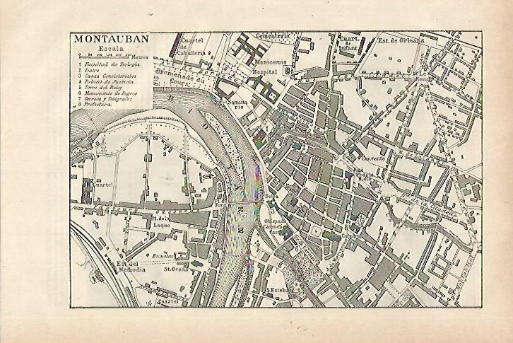 LAMINA ESPASA 27964: Plano de Montauban Francia