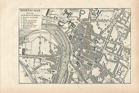 LAMINA ESPASA 27964: Plano de Montauban Francia