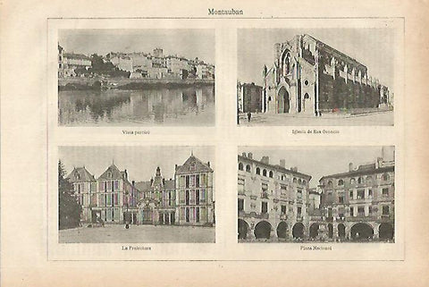 LAMINA ESPASA 27965: Vistas de Montauban Francia