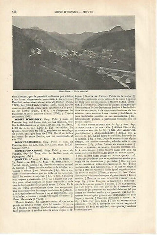 LAMINA ESPASA 27974: Vista de Mont-Dore Francia