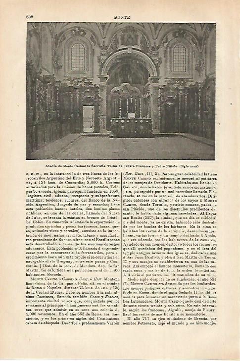 LAMINA ESPASA 27978: Sacristia de la  Abadia de Monte Casino