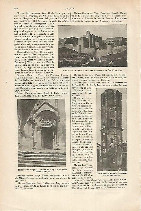 LAMINA ESPASA 27981: Monte Sant Angelo Italia