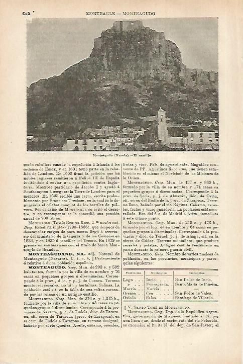 LAMINA ESPASA 27985: Castillo de Monteagudo Cuenca
