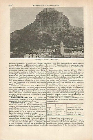 LAMINA ESPASA 27985: Castillo de Monteagudo Cuenca