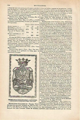 LAMINA ESPASA 27986: Escudo del Marques de Montealegre