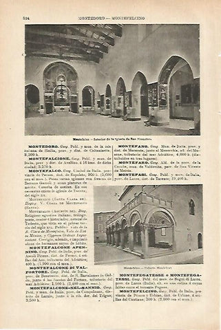 LAMINA ESPASA 27990: Iglesia de San Francisco en Montefalco Italia