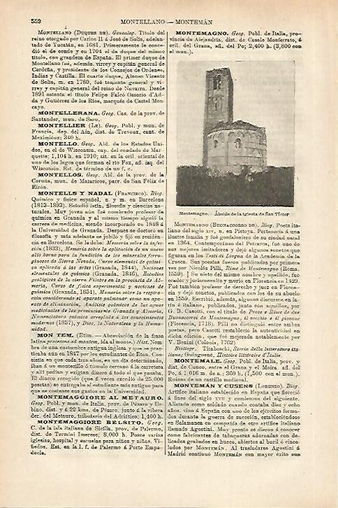 LAMINA ESPASA 27996: Iglesia de San Victor en Montemagno Italia