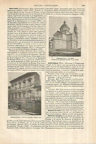 LAMINA ESPASA 28003: Palacio e iglesia en Montepulciano Italia