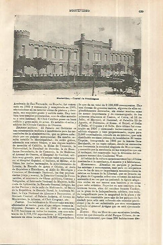 LAMINA ESPASA 28018: Cuartel de Biandengues Montevideo