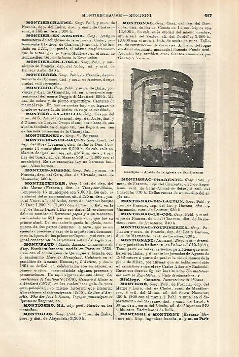 LAMINA ESPASA 28031: Iglesia de San Lorenzo en Montigne Francia