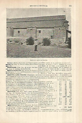 LAMINA ESPASA 28032: Castillo de Montilla Cordoba
