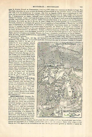 LAMINA ESPASA 28036: Plano de Montmorency Francia