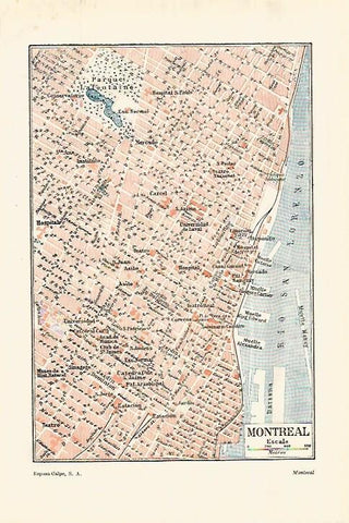 LAMINA ESPASA 28047: Plano de Montreal Canada