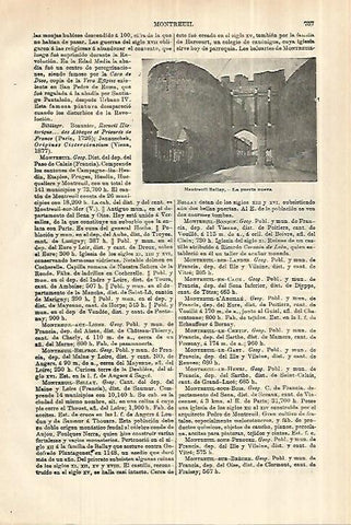 LAMINA ESPASA 28050: Puerta Nueva de Montreuil-Bellay Francia