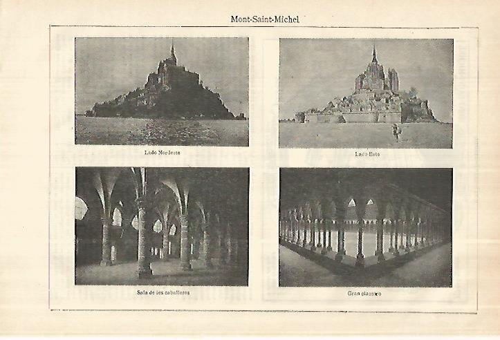 LAMINA ESPASA 28053: Vistas de Mont-Saint-Michel Francia