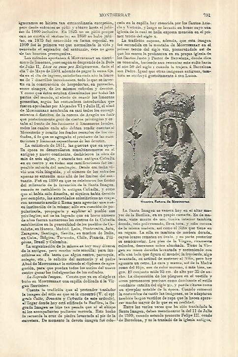 LAMINA ESPASA 28062: Nuestra Señora de Montserrat