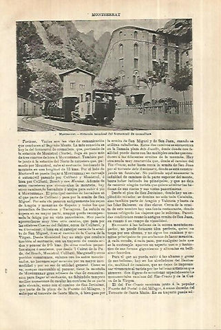 LAMINA ESPASA 28066: Estacion del Ferrocarril de Montserrat