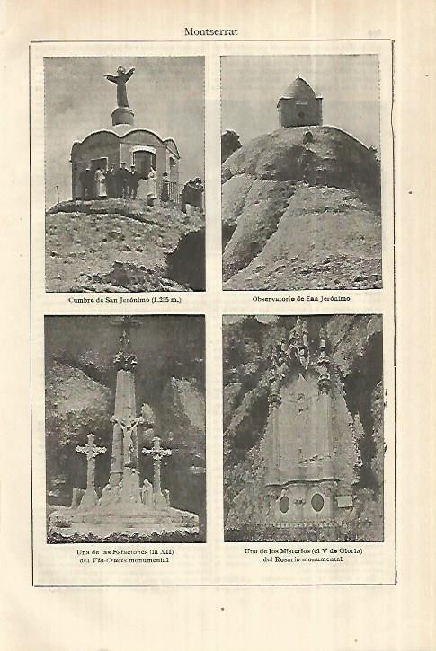LAMINA ESPASA 28067: Cumbre de San Jeronimo Observatorio y Estacion del Via Crucis en Montserrat