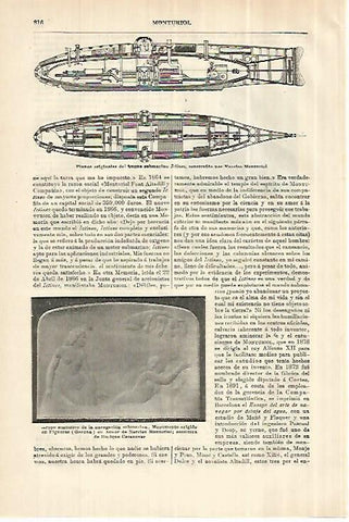 LAMINA ESPASA 28070: El submarino Ictilineo