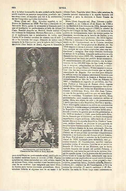LAMINA ESPASA 28079: LA Concepcion por Jose de Mora en Madrid