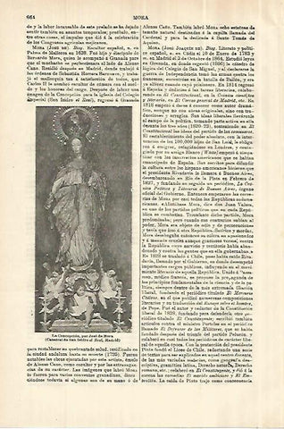 LAMINA ESPASA 28079: LA Concepcion por Jose de Mora en Madrid