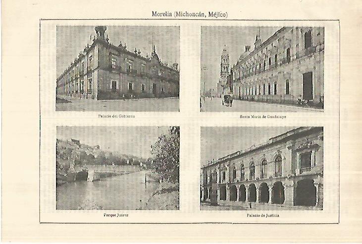 LAMINA ESPASA 28096: Vistas de Morelia Mexico