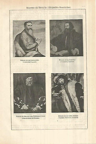 LAMINA ESPASA 28106: Retratos por Moretto da Brescia