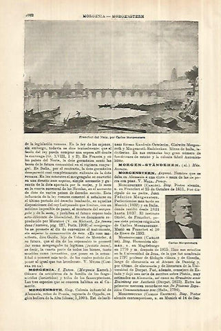 LAMINA ESPASA 28107: Francfort del Main por Morgenstern