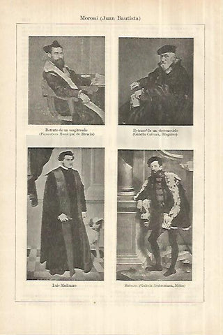 LAMINA ESPASA 28116: Retratos por J. B. Moroni