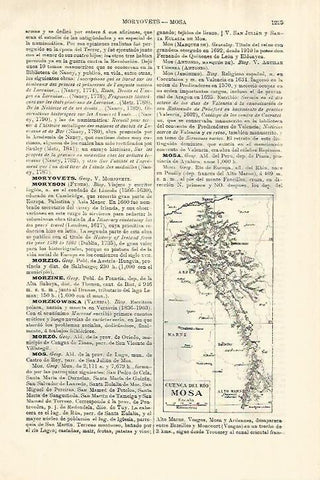 LAMINA ESPASA 28133: Mapa de la cuenca del rio Mosa