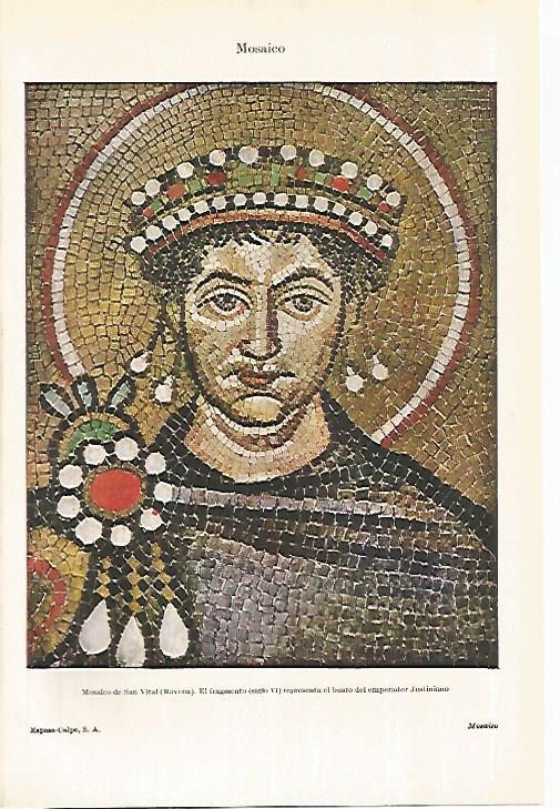 LAMINA ESPASA 28137: Mosaico de San Vitale en Ravena