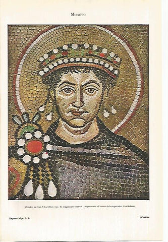 LAMINA ESPASA 28137: Mosaico de San Vitale en Ravena