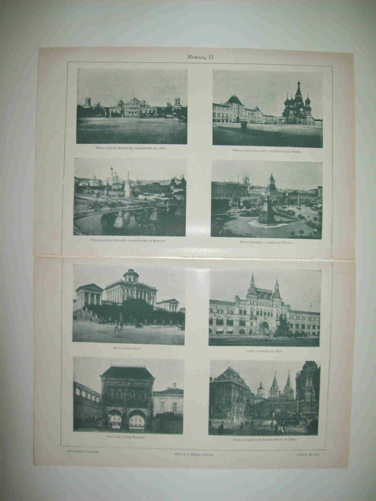 LAMINA ESPASA 28148: Edificios y vistas de Moscu
