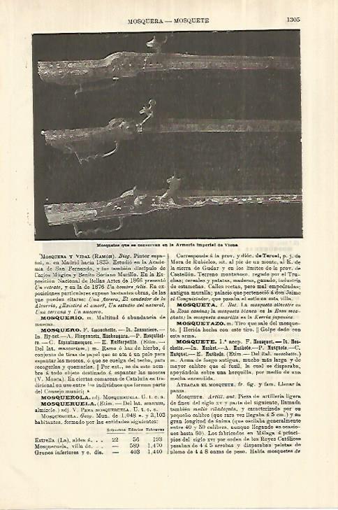 LAMINA ESPASA 28154: Mosquetes de la Armeria de Viena