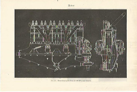 LAMINA ESPASA 28168: Motor de aviacion Benz