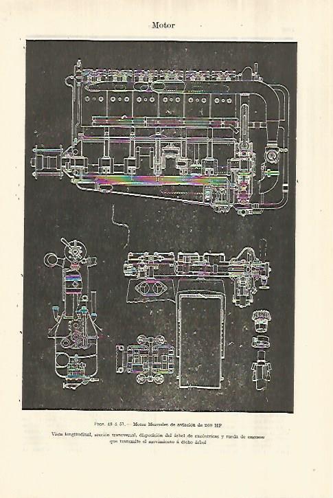 LAMINA ESPASA 28172: Motor Mercedes de aviacion