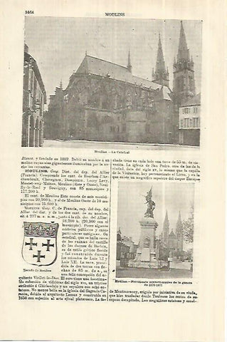 LAMINA ESPASA 28180: Catedral de Moulins Francia
