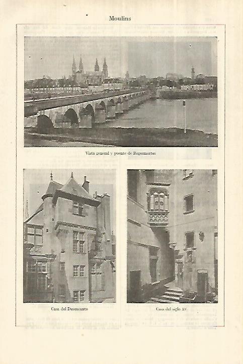 LAMINA ESPASA 28182: Vistas de Moulins Francia