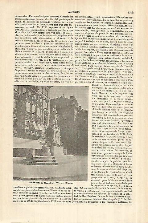 LAMINA ESPASA 28188: Monumento a Mozart en Viena
