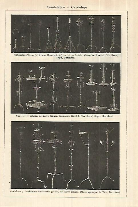 LAMINA ESPASA 28198: Candelabros goticos