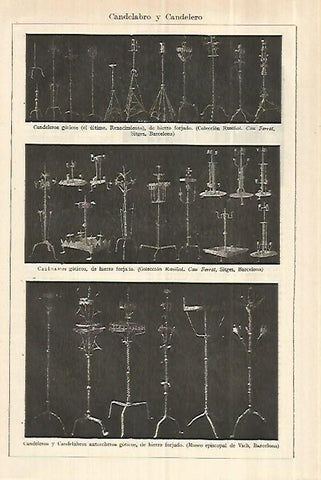 LAMINA ESPASA 28198: Candelabros goticos