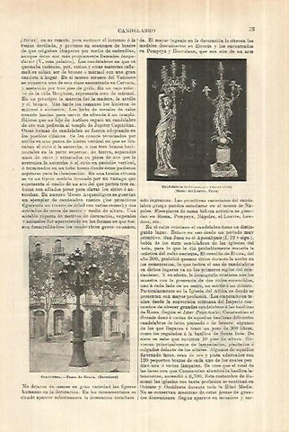 LAMINA ESPASA 28199: Candelabro en el Paseo de Gracia de Barcelona