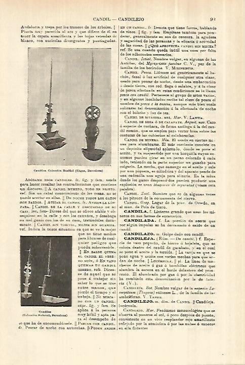 LAMINA ESPASA 28205: Candiles