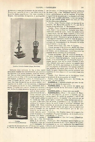 LAMINA ESPASA 28205: Candiles