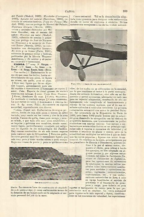 LAMINA ESPASA 28211: Canoa automovil