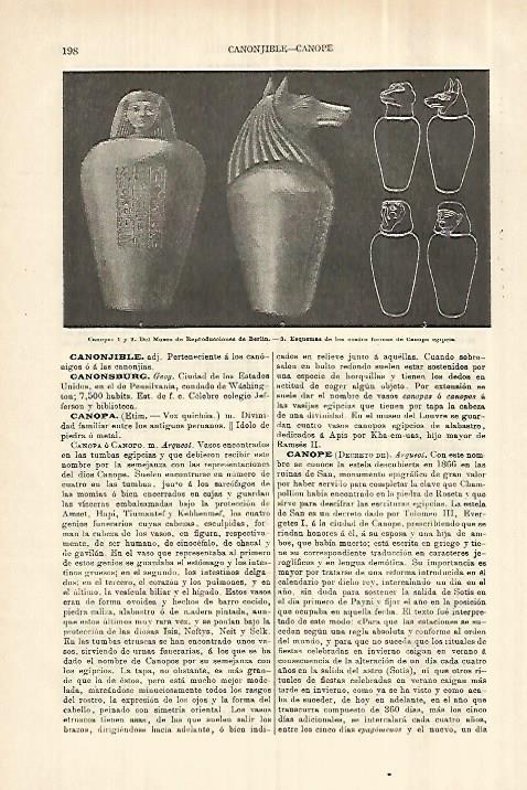 LAMINA ESPASA 28213: Vasos canopes de Egipto