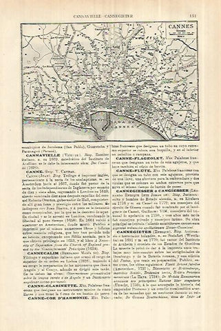 LAMINA ESPASA 28217: Plano de Cannes Francia