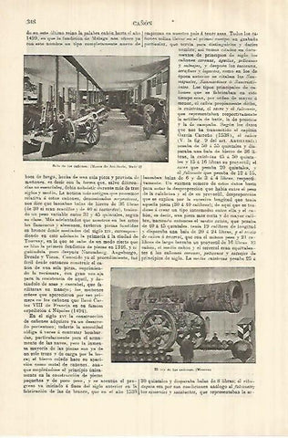 LAMINA ESPASA 28238: Sala de los cañones del Museo de Artilleria de Madrid